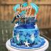 Arthsdite 1Pc Dolphin Happy Birthday Cake Topper Dolphin Marine Theme Boy Girl Child Birthday Party Cake Decoration - Blue Silver Glitter Dolphin Cake Topper - Buy Online on GoSupps.com