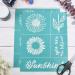 OLYCRAFT 2pcs Self-Adhesive Sunflower Silk Screen Stencils for DIY Fabric Painting - 11x8.5 Inch - Buy Online on GoSupps.com