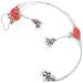 Fishing Wire Leaders Rigs - Saltwater Fishing Rigs Fishing Gear Tackle Clear Nylon High-Strength Fishing Wire Rigs Fishing Leaders with Swivel Snaps Beads 1Arm / 2Arm with 2 Arm _ 12pcs