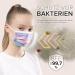 100pcs Small Disposable Face Masks Made in Germany | Type IIR & CE Certified | Breathable Triple Layer - Filtration 99.78% | Elastic Earloops | Rainbow Ocean Sunrise Design - Buy Online on GoSupps.com