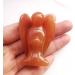 Lovionus89 Naturally Red Aventurine Angel Statue - Hand-Carved 5cm Healing Crystal Decoration - Buy Online on GoSupps.com