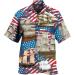 Martmory Men's Casual Hawaiian Shirt - Parrot Tropical Print, 4 Way Stretch, Short Sleeve Button Down - D-beige Large - Buy Online on GoSupps.com