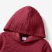 PatPat Toddler Hoodie | Solid Textured Hooded Sweatshirt for Boys & Girls | 4-5 Years | Burgundy - Buy Online on GoSupps.com