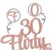 Ferastar 30 Flirty & Thriving Cake Topper Cheers to 30 Years Happy 30th Birthday Anniversary Party Decorations Rose Gold Glitter. - Buy Online on GoSupps.com