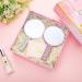 Bucherry 2 Pcs Rhinestone Hand Mirror - Wedding Bling Makeup Mirrors for Women - Pink White Round Design - Buy Online on GoSupps.com