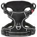 Heele dog crockery breast harness for dogs running harness dog with lockable snap lock adjustable reflective dog harness open on the neck anti-train dog harness black l-breastcuff: 43-86cm lock-black black