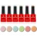 Bluesky Gel Nail Polish Set - Spring 2023 6 x 5 ml Gel Nail Polishes Pink Blue Nude Green Pastel Purple Coral (Requires Curing Under UV/LED Lamp) Multi 30 ml (Pack of 1) - Buy Online on GoSupps.com