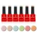 Bluesky Gel Nail Polish Set - Spring 2023 6 x 5 ml Gel Nail Polishes Pink Blue Nude Green Pastel Purple Coral (Requires Curing Under UV/LED Lamp) Multi 30 ml (Pack of 1)