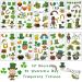 St Patrick's Day Temporary Tattoos - 10 Sheets of Green Shamrock Irish Clover Stickers for Men and Women - Waterproof Decorations and Party Favors - Buy Online on GoSupps.com