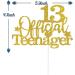 Tenhaisi Glittery Gold 13 Official Teenager Cake Topper Boys and Girls 13th Birthday Party Supplies - Cheers to 13 Years - 13 Cake Toppers for Boys - Thirteen Years Old Birthday Party Decor - Buy Online on GoSupps.com