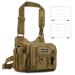 Gonex Fishing Tackle Backpack Storage Sling Bag- Fishing Backpack with 3600 Tackle Box Removable Shoulder Strap Rod Holder for Fly Fishing Hiking Hunting Men Women Khaki- with 2 tackle box