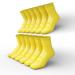 American Hospital Supply Grippy Socks | Yellow 1 Size Fits Most Hospital Socks | Double Sided Grip Socks with Elastic Cuff | Pack of 6 One Size Fits Most Yellow - Pack of 6 Pairs
