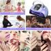 168W UV LED Nail Lamp with Timer Setting and Auto Sensor for Gel Nail Polish - Professional Salon Curing Lamp with Portable Handle and Digital Display - Fingernail and Toenail UV Dryer Machine in Blue - Buy Online on GoSupps.com