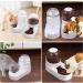 Lemtrflo Automatic Pet Feeder and Water Dispenser Set - Gravity Feeder and Waterer for Small to Medium Pets - 2L Capacity - White - Buy Online on GoSupps.com
