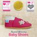 Soft Sole Baby Shoes for Girl & Boy | Leather Toddler Walking Shoes 18-24 Months | Pink Blossoms - Buy Online on GoSupps.com