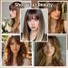 Hair Toppers 16 inches for Women Hair Pieces for Women with Multiple Non-slip Clips and Lace Base Clip in Synthethic Hair Toppers for Thinning Hair Ombre Brown Blonde Women Wiglets with Bangs - Buy Online on GoSupps.com