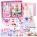 348 Pcs Scrapbooking Supplies Kit, Pink Cute Kawaii Aesthetic Scrapbook Kit for Bullet Junk Journal, Stationery, A6 Grid Notebook, DIY Journaling Supplies, Birthday Craft Gift for Teen Girl Kid Women
