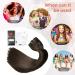 16 Double Weft Brazilian Human Hair Clip In Extensions - Dark Brown #2 - Buy Online on GoSupps.com