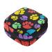 Colorful Dog Cat Animal Paw Napkin Storage Bag with Zipper for Teen Girls Women Ladies