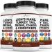 Lions Mane Mushroom Supplement with Turkey Tail Reishi Cordyceps Chaga with Marshmallow Root - 3-Pack 180 Capsules (Pack of 3)