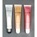 Cherimoya Variety Set Of 3 MAX Lip Gloss Clear  Peach  Strawberry Gloss (Clear+Peach+Strawberry)