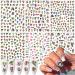 Cute Cartoon Nail Art Sticker Decals for Women Kids Girls Manicure Decoration Nail Art Supplies 3D Self-Adhesive Nail Decals Designer Nail Stickers for Acrylic Nails Designs Accessories 6 Sheets