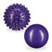 Relaxdays unisex - adult massage ball 2 Set smooth & with knobs hard water -filled self -massage fascia ball 6.5 & 7 cm purple violet