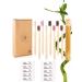 TanAisu Bamboo Toothbrushes with 10 Floss Picks Travel Case - Biodegradable Toothbrushes (2 Brown 2 Black 2 White 1 Purple 1 Fuchsia) & Dental Floss Picks| Cover