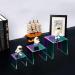 Hezly Multifolitic Acrylic Stand Set - 6 Stunning Rainbow Colors in 3 Sizes | Stylish Perfume & Cupcake Organizer - Buy Online on GoSupps.com