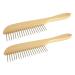 gws dog comb & broom comb set made of beech wood robust fur brush with hanging loop 2 pieces Made in Germany