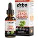 Candi Cleanse Support Supplement Drops - Organic Oregano Oil Drops Liquid & Black Walnut Wormwood - Extra Strength Overgrowth Balance Complex Natural Oral Gut Cleanser Detox Health Supplements 1 oz