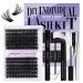 DIY LASH Extension Set eyelash Extensions Set 30d+40d 12-16mm Mixed eyelashes lash extension cluster set eyelash extensions with glue (60d+80d-d curl) kit (12-16) mm GJ-60d+80d-D curl