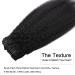 Black Kinky Straight Clip In Hair Extensions - 14 Inch - 120g - Pack of 10 - Buy Online on GoSupps.com