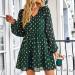 Naroote Womens Fashion Dress V-Neck Breathable Drawstring Travel Dress for Business Women Small Dark Green - Buy Online on GoSupps.com