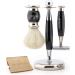 Premium Jag Shaving Men's Razor Set - Luxurious Double-Sided Razor Leather Bag & Pure White Roof Hair Brush | International Shipping - Buy Online on GoSupps.com