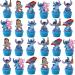 48Pcs Birthday Cake Topper Decoration Supplies for Lilo and Stitch Children's Cupper Topper for Kids Birthday Party