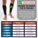 Calf Compression Sleeves for Men & Women - Footless Socks for Varicose Veins Nursing Running - PhysFlex Leg Sleeves for Shin Splints Pain Relief Swelling - Black Medium - Buy Online on GoSupps.com