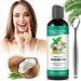 Coconut-mint-oil pulling brightening oil-pulling mouth water for the gums with tongue scraps and measuring cups 100% natural and non-alcoholic toothing oral care gum health (8FL OZ)