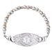 MunsteryAid Customized Medical Alert ID Beaded Bracelet with Free Engraving for Women Personalized Stainless Steel Emergency Identification ID Awareness Bracelet 6.5 to 8.5 Inches 7.0 Inches