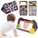 Sarsumir baby mirror toys foldable contrast book baby mirror sensors black and white fabric book mirror baby prone position for newborn 0-6 months number