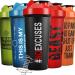 JEELA SPORTS Protein Shaker Bottles 5 Pack - 24 Oz