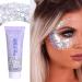  EONFAVE Glitter Face Gel 50ml Silver Big Glitter Body Glitter Waterproof Durable Festival Party Masquerade Makeup Silver Hair Body Nail - Buy Online on GoSupps.com