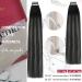 Moresoo 60cm Real Hair Tape Extensions - Ombre Black & Silver Balayage Invisible 50g Long Hair Extensions - Buy Online on GoSupps.com