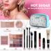 Hot Sugar Travel Makeup Kit - All-in-One Makeup Set for Women Ideal Gift for Beginners & Pros Includes Blue Cosmetic Bag - Buy Online on GoSupps.com