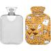 Naanle Halloween Hot Water Bottle with Cover - 1L Transparent Heat Bottle for Bed Hand Warmers Pain Relief & Cold Therapy - International Shipping Available - Buy Online on GoSupps.com