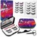 12 Pairs Magnetic Eyelashes with 2 Magnetic Eyeliner Kit , 3D 5D Magnetic Lashes Natural Look, Reusable, No Glue