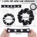 24 Piece Black Volleyball Hair Scrunchies Set - Silk Satin Elastic Hair Ties for Players Teams - Perfect Sports Gift for Girls & Women - Buy Online on GoSupps.com