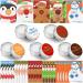 Leelosp 25 Pack Christmas Lip Balm Tins Cute Gifts Bulk Lip Balms Honey Flavor for Chapped Lips Holiday Party Favors Supplies Treat Goodie Bags Stuffers Small Gifts