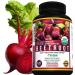 Potent Garden Premium Organic Beet Root Tablets -1350mg Beets Powder with Black Pepper for Extra Absorption Nitric Oxide Supplement for Heart Health Blood Pressure & Athletic Performance -120ct