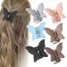 6 PCS Butterfly Hair Claw Clip Matte Claw Clips for Thin Hair Cute Jaw Clips for Long Curly Hair Medium Strong Hold Butterfly Hair Clamps Beautiful Hair Clips Hair Accessories for Girls and Women